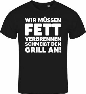 deinshirt Print-Shirt Herren T-Shirt Wir müssen Fett verbrennen schmeiß den Grill an Funshirt mit Motiv