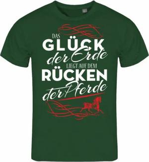 deinshirt Print-Shirt Herren T-Shirt Das Glück der Erde liegt auf dem Rücken der Pferde Funshirt mit Motiv