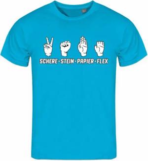 deinshirt Print-Shirt Herren T-Shirt Schere Stein Papier FLEX Funshirt mit Motiv