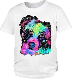 Tini - Shirts Print-Shirt Australian Shepherd Kinder Tshirt Kindershirt buntes Hundemotiv : Aussie