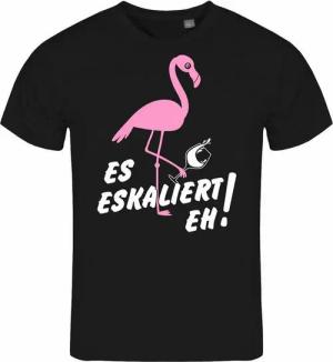 deinshirt Print-Shirt Herren T-Shirt Es eskaliert eh Flamingo Funshirt mit Motiv