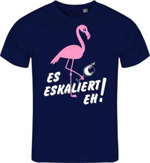 deinshirt Print-Shirt Herren T-Shirt Es eskaliert eh Flamingo Funshirt mit Motiv
