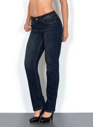 ESRA Straight-Jeans High Waist Straight Fit Jeans Damen Gerader Schnitt bis Übergröße G1 Straight Leg Damen Jeans High Waist Regular Jeanshose Stretch Hose