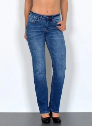 ESRA Straight-Jeans Damen Jeans Straight Leg mit hoher Bundhöhe und geradem Schnitt G2 Straight Jeans Damen Stretch Regular Jeans High Waist bis Plus Size