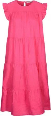 IN LINEA Midikleid Leinen-Stufenkleid