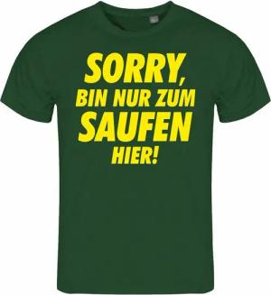 deinshirt Print-Shirt Herren T-Shirt Sorry bin nur zum saufen hier Funshirt mit Motiv