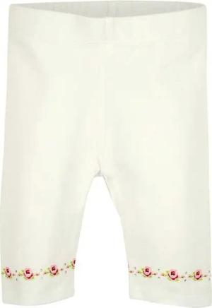 BONDI Caprileggings Baby Mädchen Hose "Röschen" 85820 - Weiß - Blümchen Kindermode