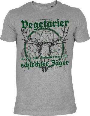 Tini - Shirt T-Shirt Jäger Shirt Vegetarier Jäger Sprüche Shirt: Vegetarier ist das alte ....schlechter Jäger