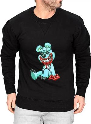 RMK Rundhalspullover Herren Pullover Langarmshirt Sweatshirt Pulli Cartoon Runder Hals