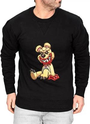 RMK Rundhalspullover Herren Pullover Langarmshirt Sweatshirt Pulli Cartoon Runder Hals