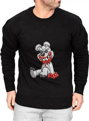RMK Rundhalspullover Herren Pullover Langarmshirt Sweatshirt Pulli Cartoon Runder Hals