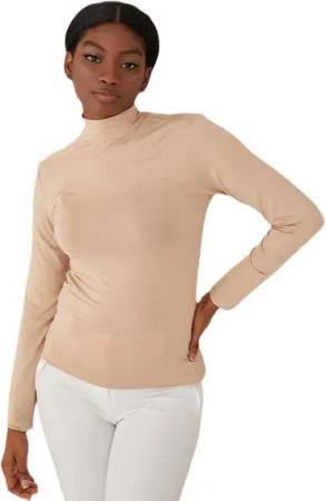 elf prive Bodykleid Elf Prive Rollkragenshirt Damen, Gute Qualität Viskose Unterhemden Dam
