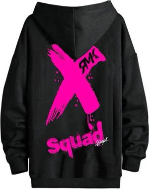 RMK Hoodie Damen Pullover Basic Kapuze Pulli Kapuzenpullover Seitentaschen X mit lizenziertem Print