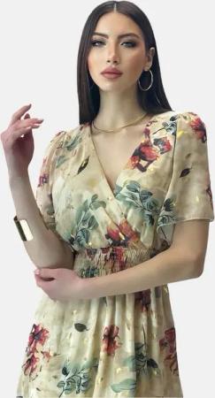 Elara Sommerkleid Elara Damen Sommerblumenkleid (1-tlg)