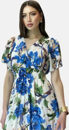 Elara Sommerkleid Elara Damen Sommerblumenkleid (1-tlg)