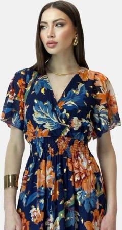 Elara Sommerkleid Elara Damen Sommerblumenkleid (1-tlg)