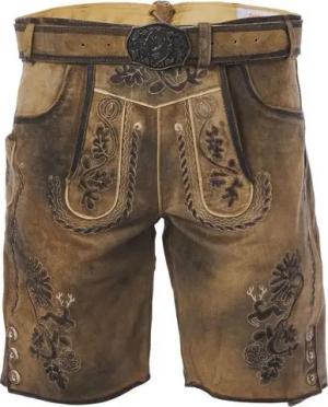 Trachtenkult Trachtenlederhose Kurze Lederhose Leopold
