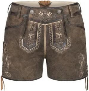 Nübler Trachtenlederhose Lederhose Hotpant Viona in Hellbraun von Nübler