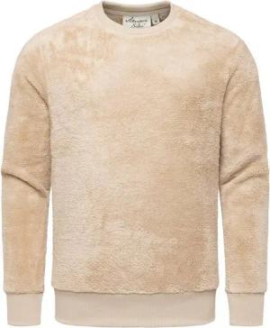 Amaci&Sons Sweatshirt LUDLOW Pullover mit Rundhalsausschnitt Herren Teddy Plüsch Pulli Sweatjacke Hoodie