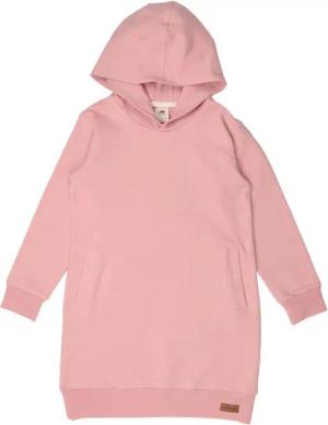 Walkiddy A-Linien-Kleid Walkiddy Sweatdress Silver Pink Pulloverkleid mit Kapuze & Taschen