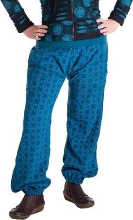 Vishes Haremshose Warme Damen Hose Blumen Haremshose ECO Fleecehose Thermohose Pluderhose, Pumphose