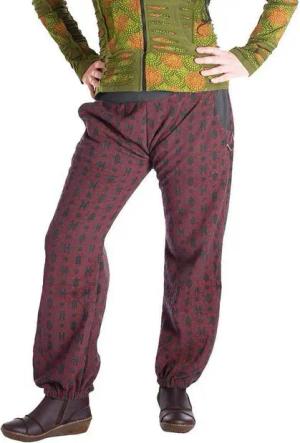 Vishes Haremshose Warme Damen Hose Blumen Haremshose ECO Fleecehose Thermohose Pluderhose, Pumphose