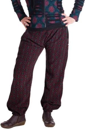 Vishes Haremshose Warme Damen Hose Blumen Haremshose ECO Fleecehose Thermohose Pluderhose, Pumphose