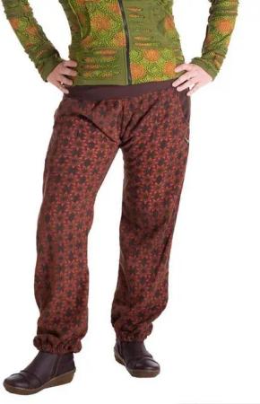 Vishes Haremshose Warme Damen Hose Blumen Haremshose ECO Fleecehose Thermohose Pluderhose, Pumphose