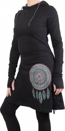 PUREWONDER A-Linien-Kleid Kapuzenkleid Hoodiekleid dr41 Jersey