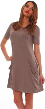 Mississhop A-Linien-Kleid Kleid Tunika Longshirt Pulli Tunika Minikleid mit Taschen 6514