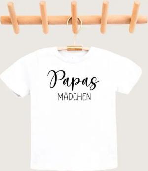 Lounis Print-Shirt Papas Mädchen - Kinder T-Shirt - Shirt mit Spruch - Kindermode Baumwolle