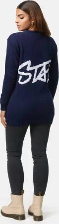 Worldclassca Strickpullover Worldclassca Damen Strickpullover Langarm Star long Shirt Pulli