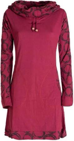 Vishes Jerseykleid Langarm Kleid Schal-Kleid Winterkleider Baumwollkleid Elfen, Goa, Hippie Style