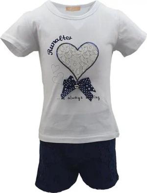 Girls Fashion T-Shirt & Shorts Sommer Set, T-Shirt + Shorts, MS241 (T-Shirt + Shorts)