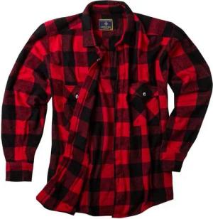 Lavecchia Langarmhemd Lavecchia Herren Flanellhemd LV-262 (Rot-Schwarz, 6XL) Herren Langarm Hemd Herrenhemd