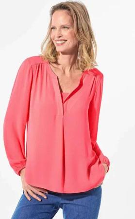 GOLDNER Tunika Bluse mit Tunika Ausschnitt