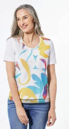 GOLDNER T-Shirt Shirt mit Rundhalsausschnitt