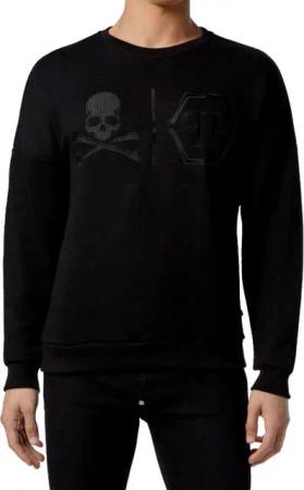 PHILIPP PLEIN Sweatshirt Sweatshirt Sweater Skull Statement Logo Pullover Pulli Symbol für Rebellion und Exklusivität