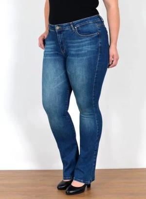 ESRA Bootcut-Jeans Stretch Jeans Damen High Waist Bootcut Jeans bis Übergröße Plus Size Wide Leg Jeans Damen Bootcut Schlaghose Damen Jeans Flared High Waist