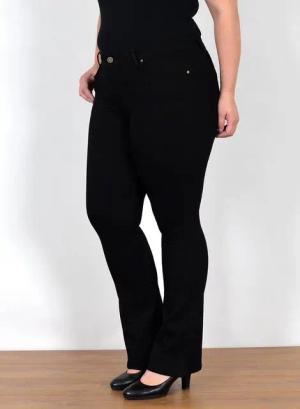 ESRA Bootcut-Jeans Stretch Jeans Damen High Waist Bootcut Jeans bis Übergröße Plus Size Wide Leg Jeans Damen Bootcut Schlaghose Damen Jeans Flared High Waist