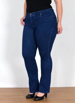 ESRA Bootcut-Jeans Stretch Jeans Damen High Waist Bootcut Jeans bis Übergröße Plus Size Wide Leg Jeans Damen Bootcut Schlaghose Damen Jeans Flared High Waist