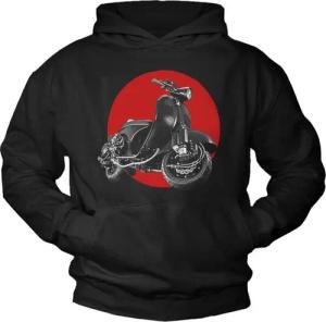 MAKAYA Kapuzenpullover Vintage Roller Pulli Sweatshirt Hoodie 60er 70er 80er Jahre Motiv