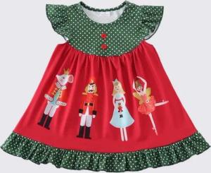 suebidou Midikleid Weihnachtskleid Mädchen Kleid mit weihnachtlichem Charme Nussknacker