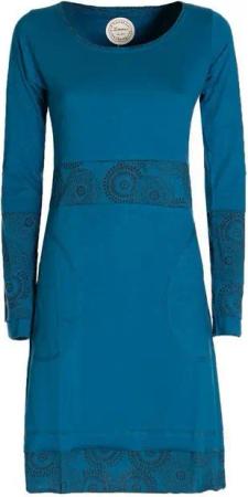Vishes Tunikakleid Damen Langarm Longshirt-Kleid Sweatkleid Shirt-Kleid Tunika-Kleid Hippie, Guru, Retro Style
