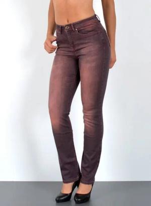 ESRA Straight-Jeans Premium High Waist Jeans Damen Straight Leg Hosen Stretch-Jeans G8 Straight Leg Damen Jeans High Waist Hose Stretch Regular Jeanshose