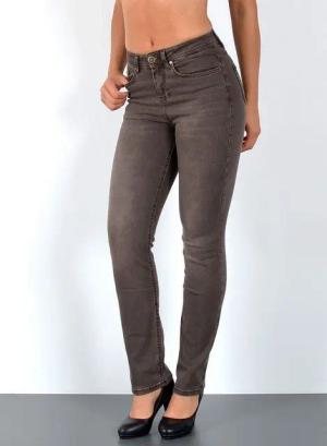 ESRA Straight-Jeans Premium High Waist Jeans Damen Straight Leg Hosen Stretch-Jeans G8 Straight Leg Damen Jeans High Waist Hose Stretch Regular Jeanshose