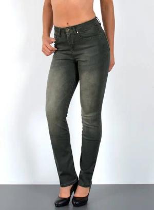 ESRA Straight-Jeans Premium High Waist Jeans Damen Straight Leg Hosen Stretch-Jeans G8 Straight Leg Damen Jeans High Waist Hose Stretch Regular Jeanshose