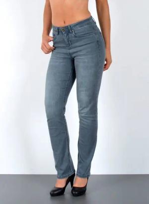 ESRA Straight-Jeans Premium High Waist Jeans Damen Straight Leg Hosen Stretch-Jeans G8 Straight Leg Damen Jeans High Waist Hose Stretch Regular Jeanshose