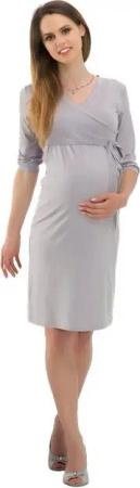 SYS Umstandskleid Umstand Kleid Shirtkleid Shirt Midi Knielang 3/4 Arm Stretch Bauch