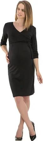 SYS Umstandskleid Umstand Kleid Shirtkleid Shirt Midi Knielang 3/4 Arm Stretch Bauch